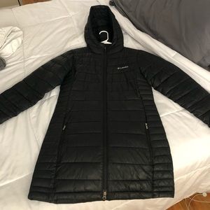 Women's Long Black Columbia Coat